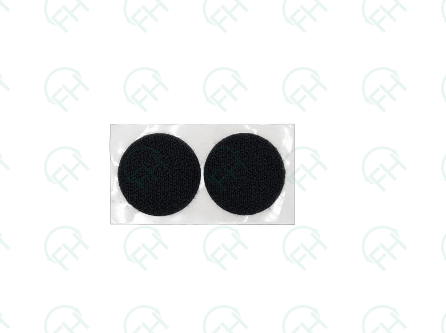 Black Adhesive Velcro Disk (Male/Female) (2 units)
